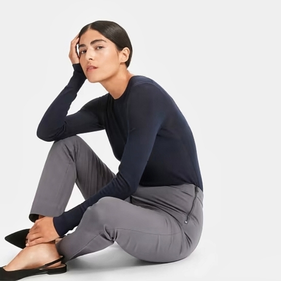 Everlane | The Side-Zip Stretch Cotton Pants, size 8‎ Gray - Picture 3 of 11
